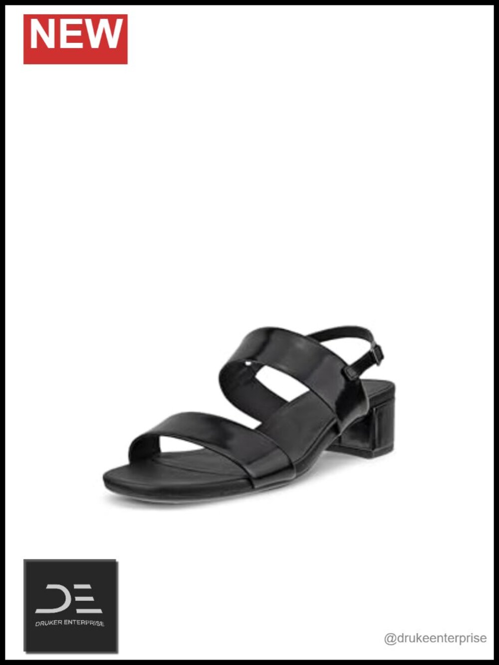 ECCO Womens Liva 35mm Heeled Sandals Ankle Strap Premium Leather